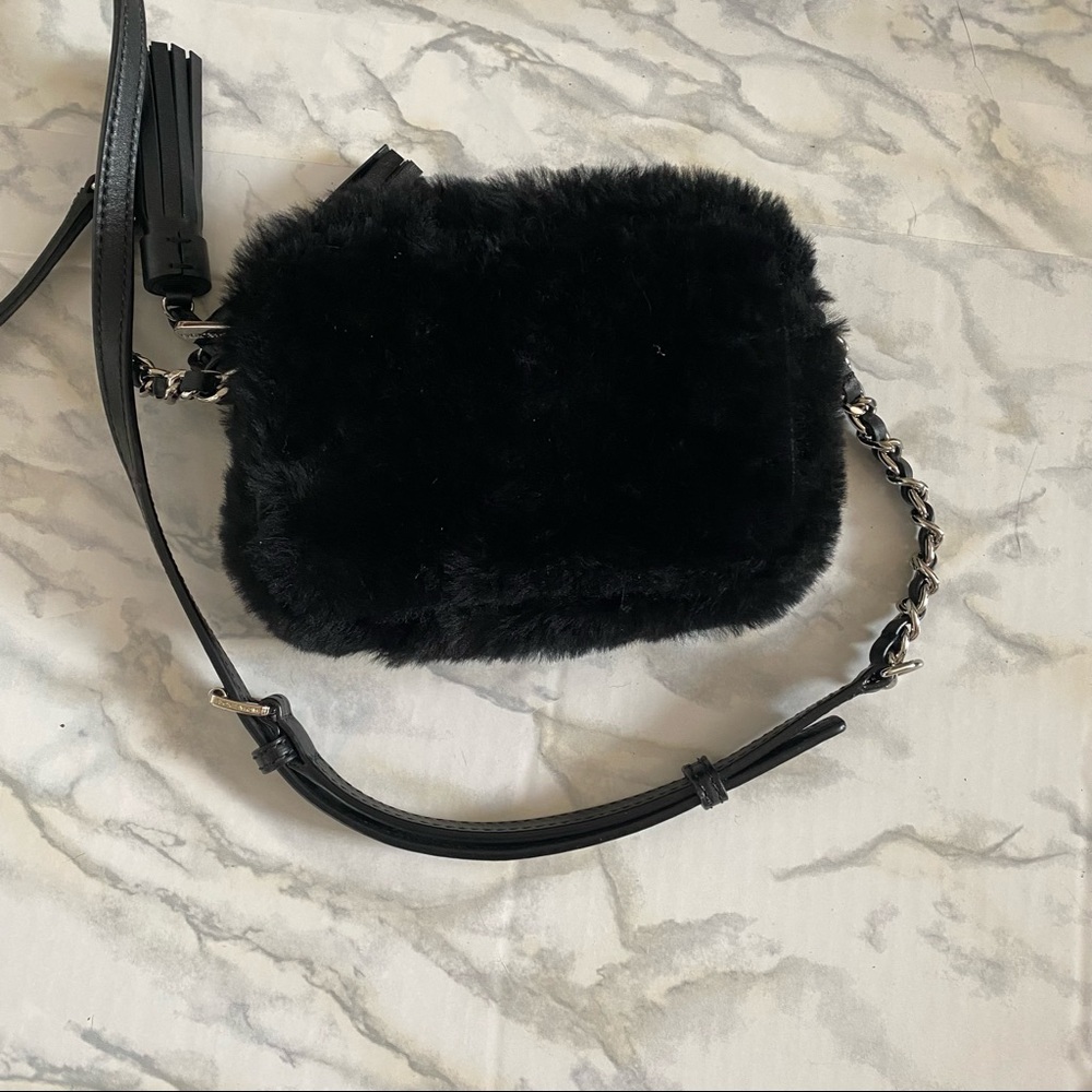 Michael Kors black fur crossbody bag! - Picture 6 of 8